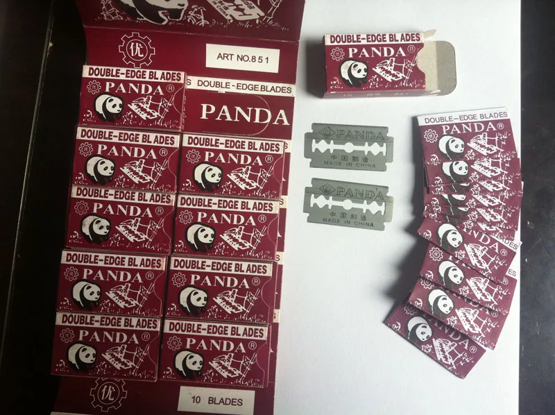 Panda Razor PANDA Double Edge Razor Blades - 10pcs Carbon Steel Safety Razor Blades ...