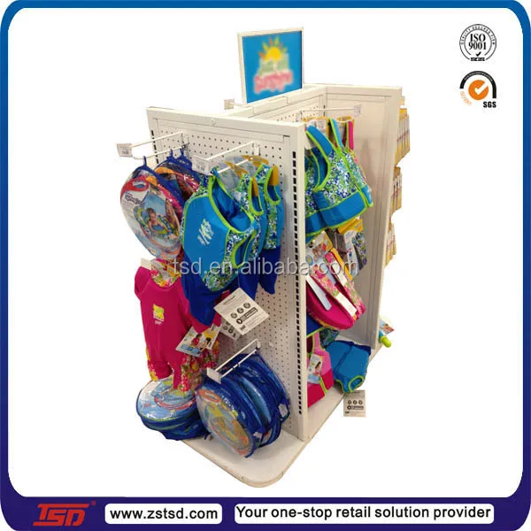 Tsdm411 Diving Fins Floor Display Rack/metal Mesh Double Sided Stand