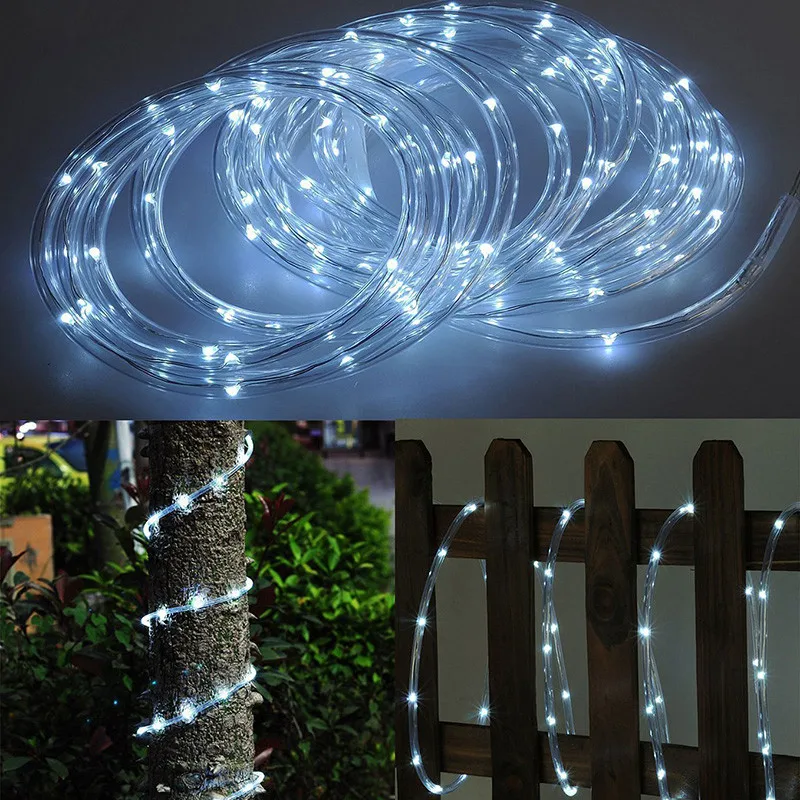 Solar Rope Lights 12m 100 Leds Solar Powered Led String Lights Outdoor