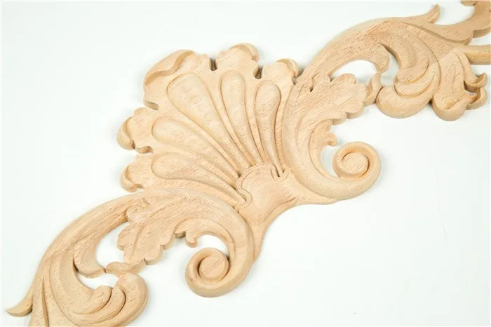 Decorative Center Scroll Wood Onlays Wood Material Wood Carving 