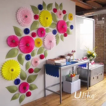 4 20 Inch Cololful Tissue Paper Fans To Festoon Your Wedding Party Decorations Wall Decoration Hanging Fan 4 20 Inch Cololful Tissue Paper Fans To Festoon Your Wedding Party Decorations Wall Decoration Hanging Fan