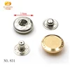 Garment Button Accessories 15mm Solid Brass Spring Press Stud
