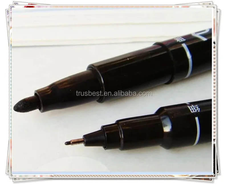 Double Heads Marker Pen For Laminated Paper Leather Marker Pen Buy