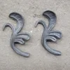 hebei factory sandblasting forged grape cast steel leaves wrought iron components for staircase