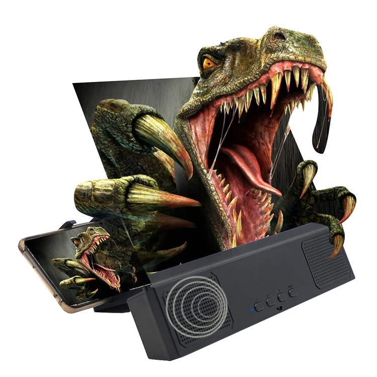 
2020 12in Cell Phone Screen Magnifier 3D HD Stereoscopic Phone Screen Enlarger Cellphone Movies Video Amplifier 