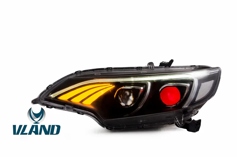 VLAND headlight for FIT headl light  2014 2015 2018 for JAZZ  head light LED with Demon Eyes for wholesales price in China