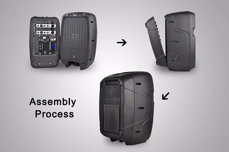 Rqsonic Pml10kitbt 10'' Class D 300w Powerked Speaker Portable Used Pa