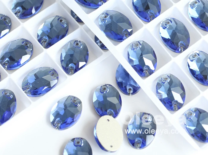 Hot Selling Strass Crystal Fancy Flatback Round Gemstones Clear White Oval Glass Sew on Rhinestone for Carnival Costumes