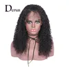 Top Grade bleach knot swiss lace virgin peruvian curly full lace human hair wig