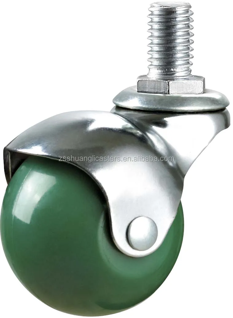 50mm Furniture Ball Caster Wheel Swivel Plate Rubber Wheels Factory
