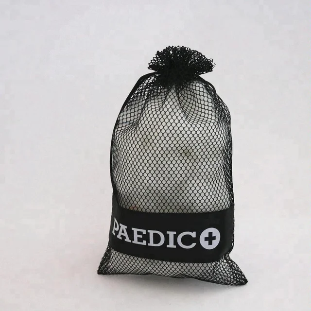 recycled black packaging polyester shower mesh bag