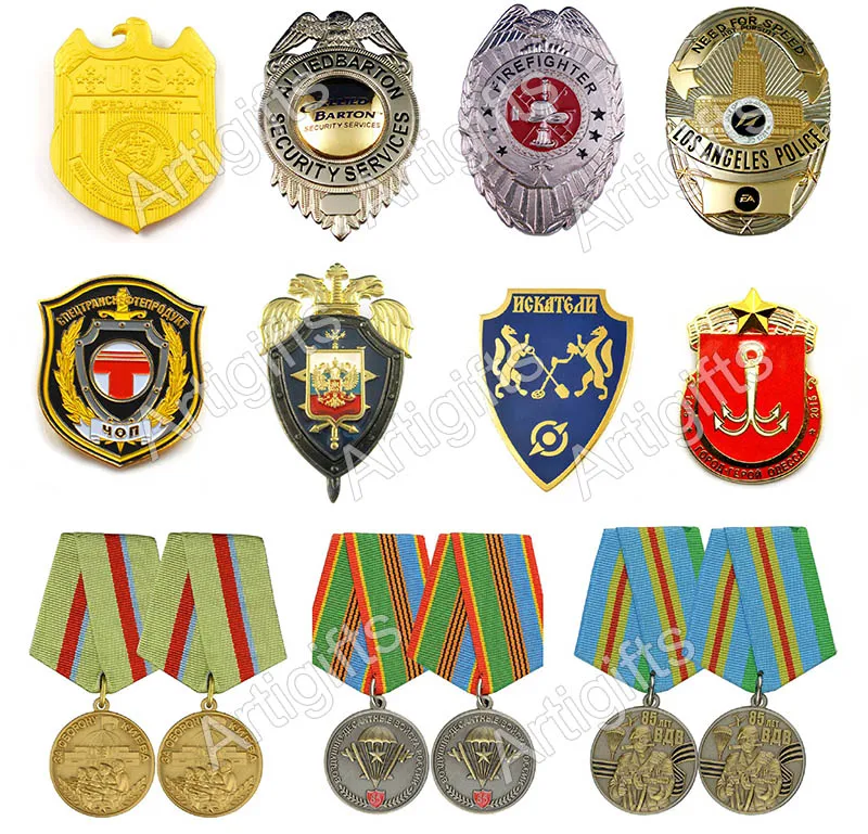 Metal Military Pin Badge Holder