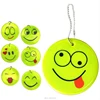 For Promotion High Visibility Smile Face Printed Reflective Key Chain, Reflective Key Tag, Reflective Key Hanger