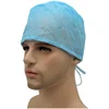 PP Non woven Polypropylene medical disposable ties on hair net cap doctor cleanroom operated bouffant mob clip cap