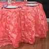 TX09162 hot sale table cloth fabric ribbon party taffeta table cloth for hotels