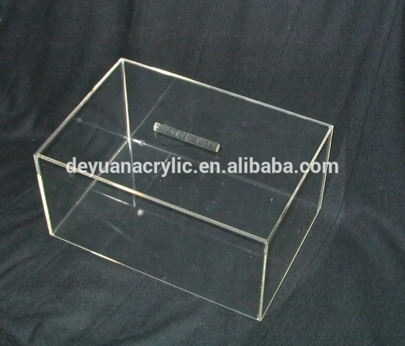 Thick Clear Acrylic Box With Lid,Plexiglass Acrylic Square Box