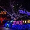 Outdoor Christmas lights LED with letter love peace joy letters LED Christmas signs for commercial lawn displays