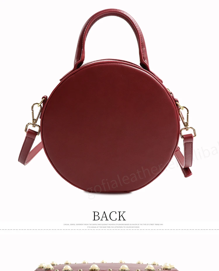 Women Designer Round Brand Handbags Round Shape Tote Bag - China