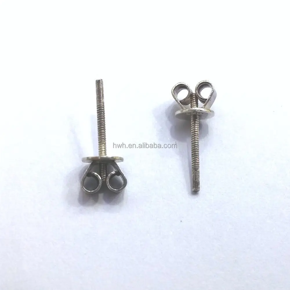 H1321-5.5mm Stud Earring Screw Back And 