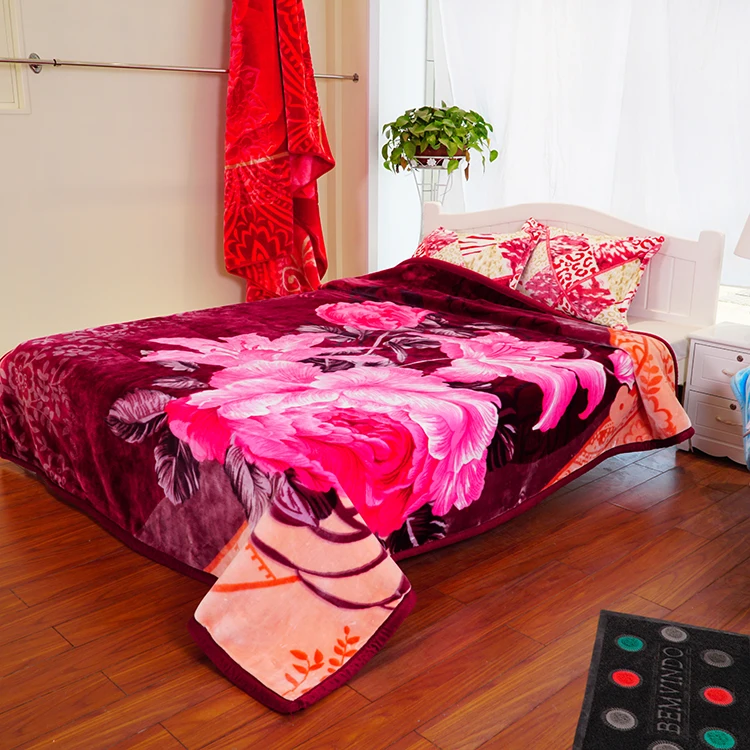 Middle East Style Raschel Blanket,100 Polyester Plush Raschel Blanket