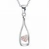 Wholesale Bottle Design Fashion Jewelry 925 Sterling Silver With Rose Gold Plated Love Heart Necklace For Ladies