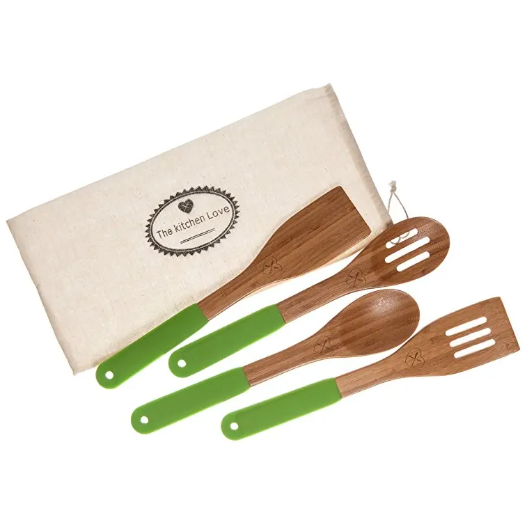 bamboo silicone utensils