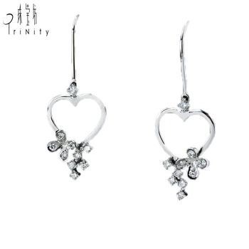 Heart Shaped Earrings Solid Gold Simple Design Daily Wear S Heart Shaped Earrings Solid Gold Simple Design Daily Wear S Jewelry Diamond High Quality Earring