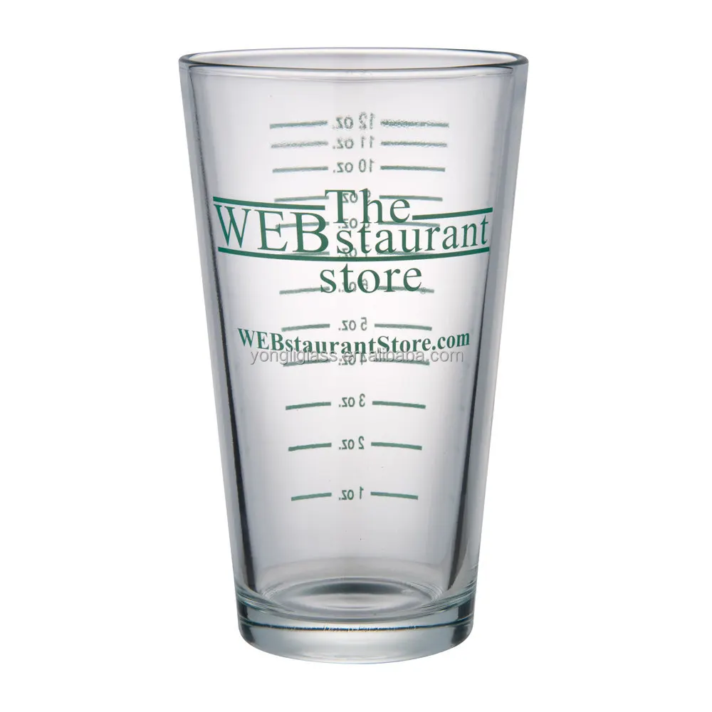 hot selling hight quality 16oz drinking beer pint glasses tumbler with WebstaurantStore Logo