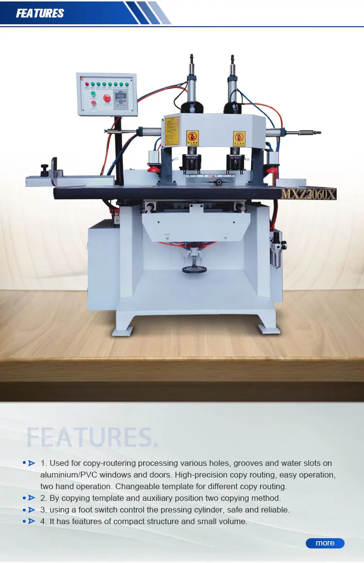 Double heads lock hole making machine