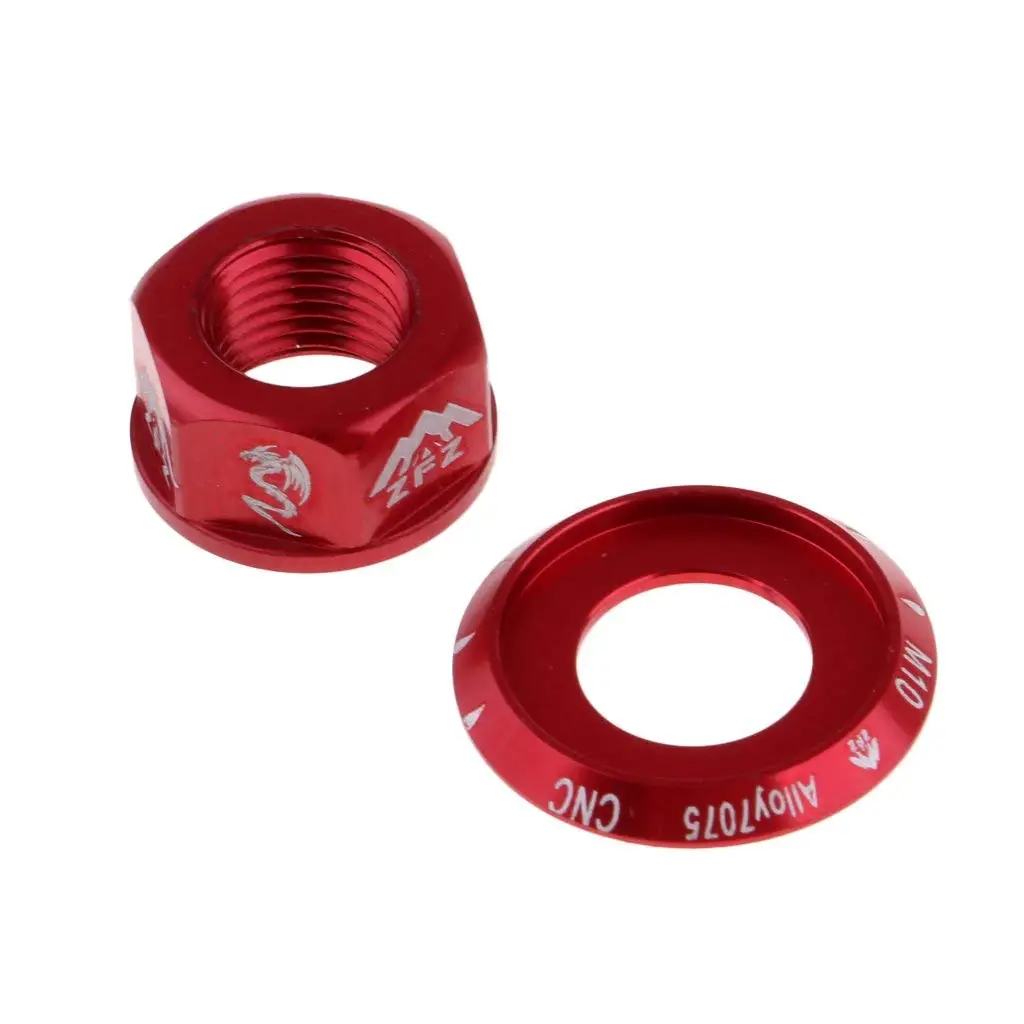 Bicycle Hub Screw Nut Bike Axle Screw MTB Flange Nut M10 Track Wheel Nuts