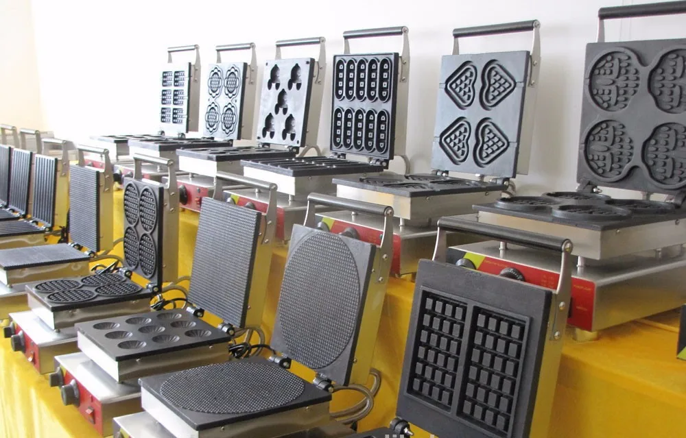 Automatic Commercial Electric Mickey Mouse Waffle Iron_cast Iron Waffle