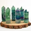 Natural rainbow fluorite point fluorite crystal point crystal tower green fluorite wands crystal tower