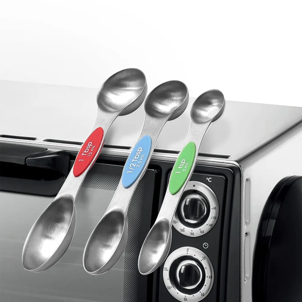 厨房用具  测量工具  一套 5 不锈钢磁性量匙 一套 5 不锈钢磁勺: 1