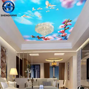 Wall Hanging Murals 3d Wall Papers Ceiling Wallpaper Pvc Material Wall Sticker Ceilings Buy 3d Ceiling Wallpaper Outdoor Wall Murals Wall Hanging