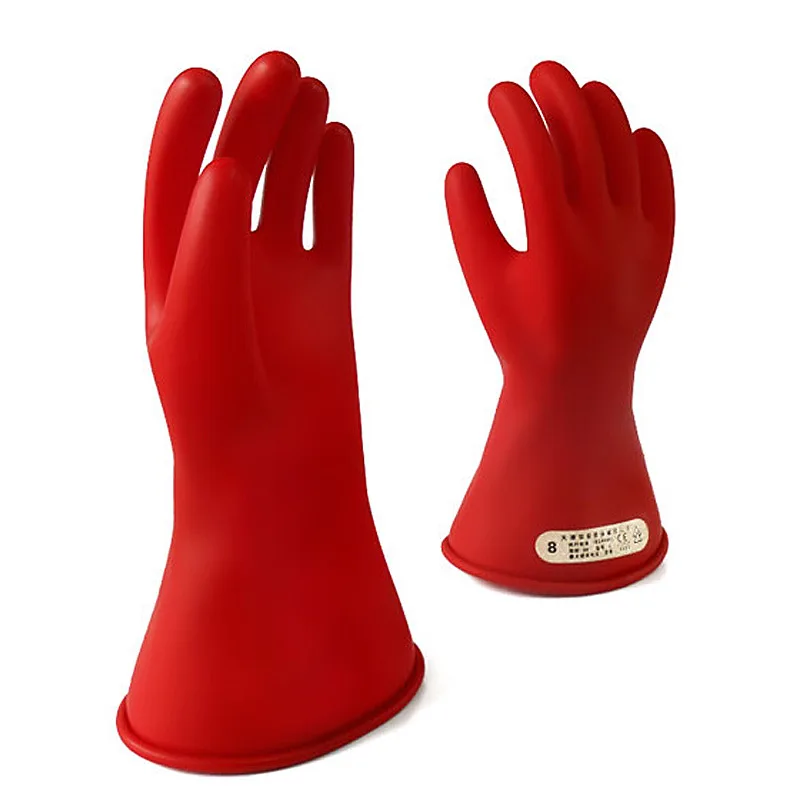 Class 00 2.5kv Insulated Rubber Gloves Electric Shock Proof Gloves For