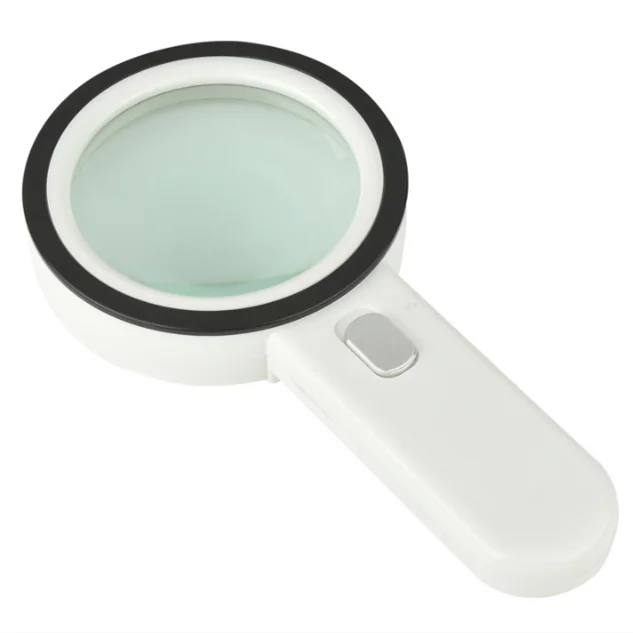 Haute puissance Portable Éclairée Loupe grand dou 30X Loupe avec lumière