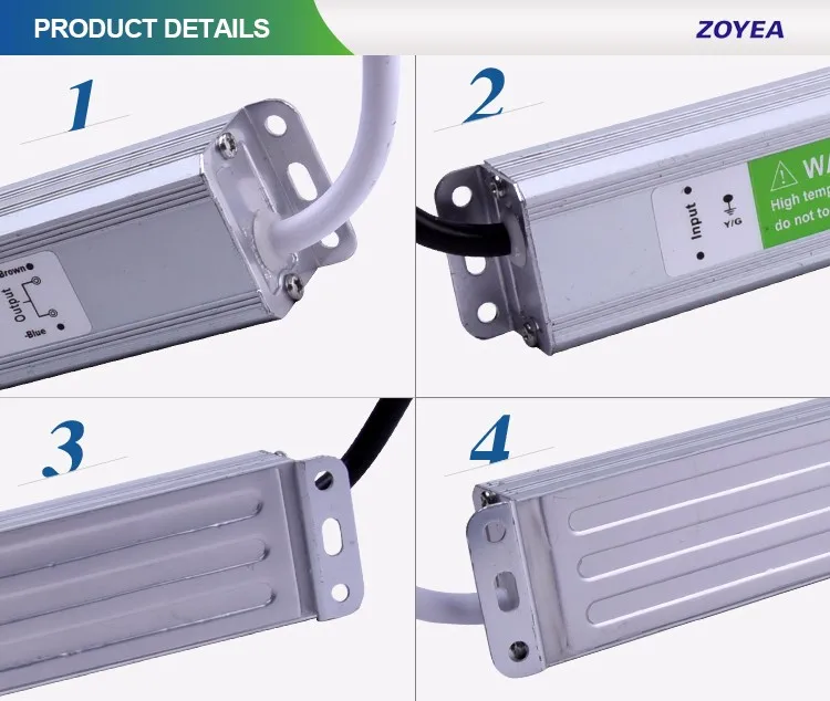 Ip67 Constant Voltage Slim Hs Code Led Driver 45w 12v Fs4512