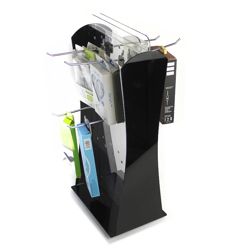 Custom Cell Phone Accessory Display Rack With Hook Acrylic Rack Display