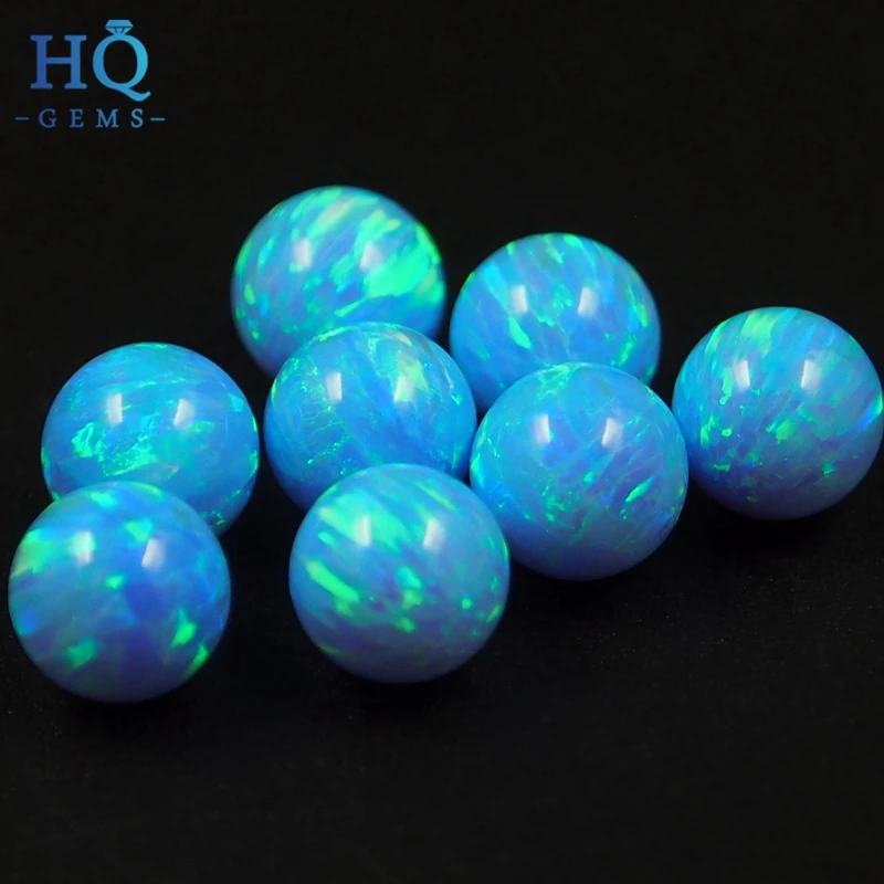 Full Hole Lab Create Opal 10mm White Ethiopian Opal Rough Wholesale