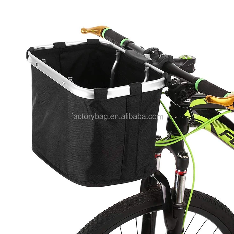 1Pc Durable Hanging Basket Front Handlebar Basket for Cycling Bike Black