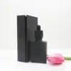 customs logo printing rectangle square 30ml matte black essential oil eliquid glass dropper bottle box