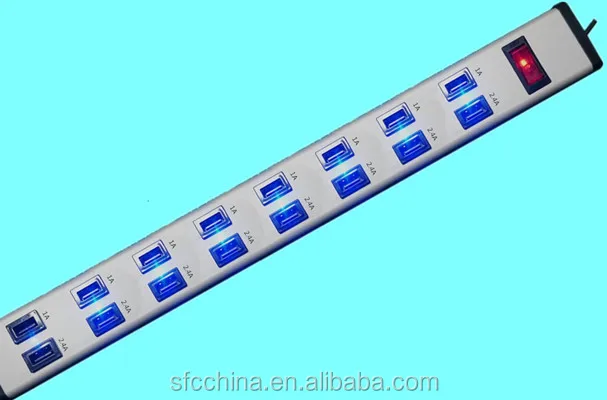 5V 2.4A and 1A USB 16-PORTS CHARGING STATION FOR iPad mobile MP3