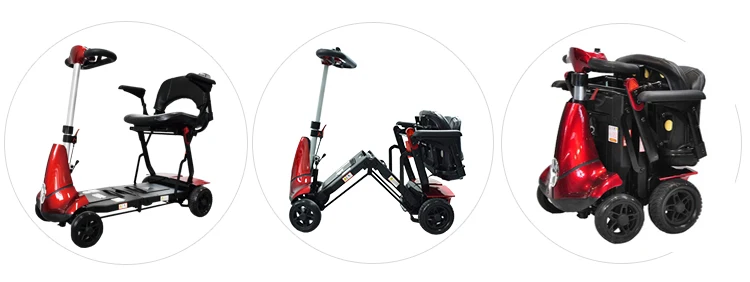 Four wheel elderly electrical scooter mobility handicapped medical scooter