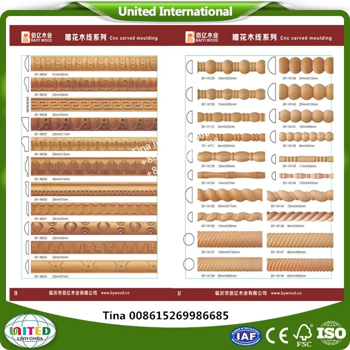 antique decorative solid wood carving ceiling moulding