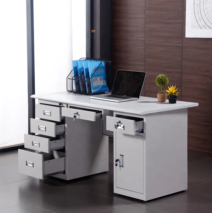 Latest Computer Desk Metal Office Table With Drawers Locking Cabinet Buy Metal Office Table Office Table With Drawers Computer Desk Product On Alibaba Com