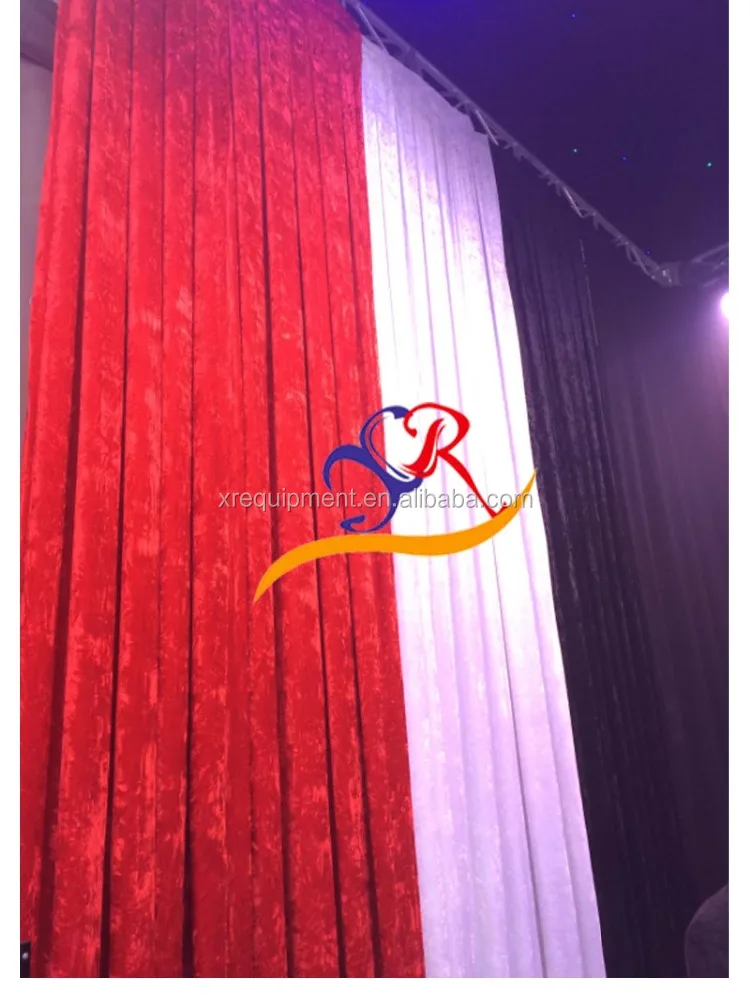 Custom Made Fireproof Theatrical Drapes Stage Curtain Fabric