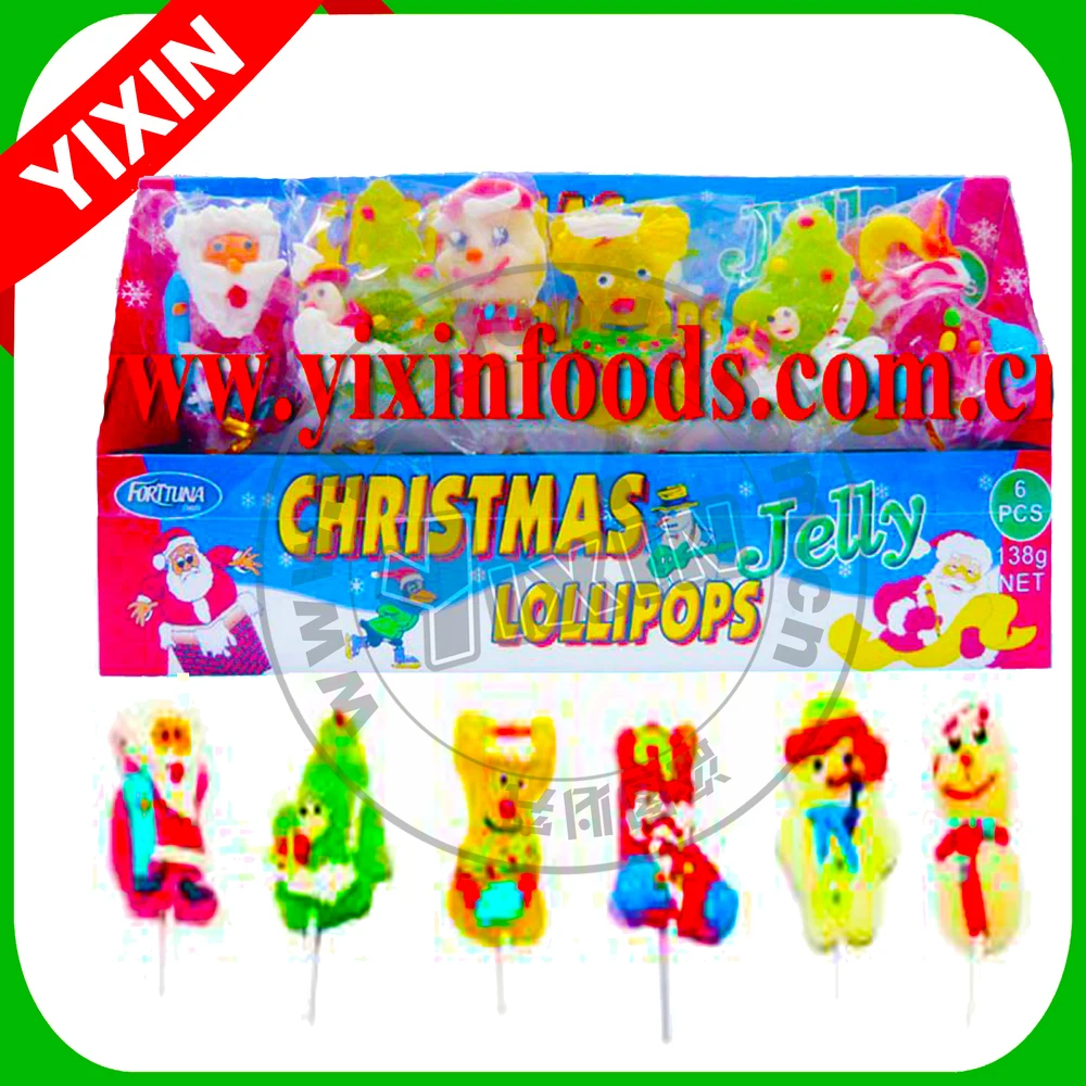 All Animal Shapes Christmas Halal Gummy Jelly Lollipops - Buy Jelly