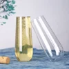 9oz High Quality Disposable Plastic Custom Champagne Flutes for any Events