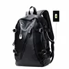 New arrivals wholesale PU leather men backpack high quality waterproof 15.6 inch laptop backpack men bag
