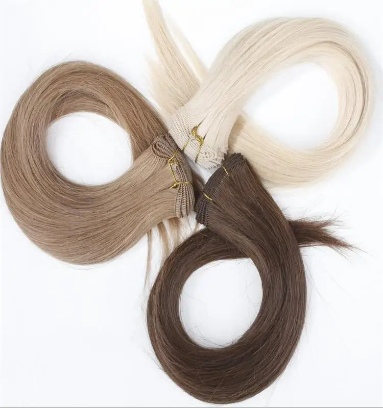Wholesale Thin Single Hand Tied Weft With Cuticle Intact Virgin